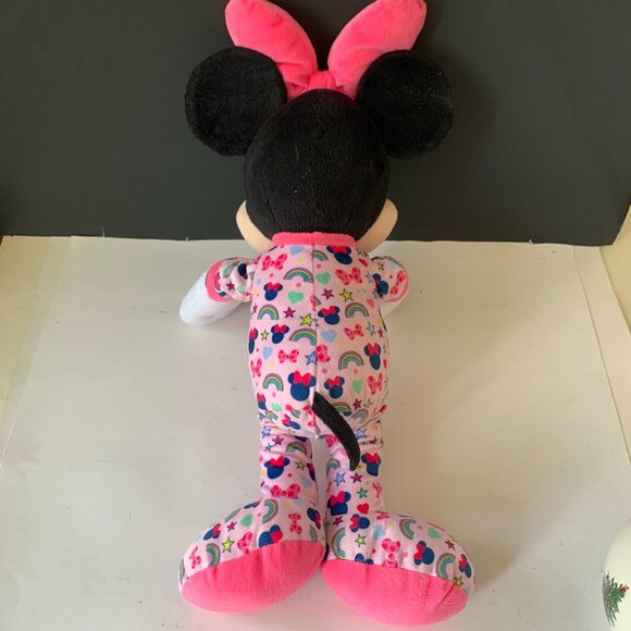 DISNEY MINNIE MOUSE PLUSH IN HER COLORFUL PJS VERY CUTE 20" - Picture 7 of 11